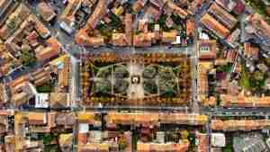 Vista di Borgo San Lorenzo dall'alto