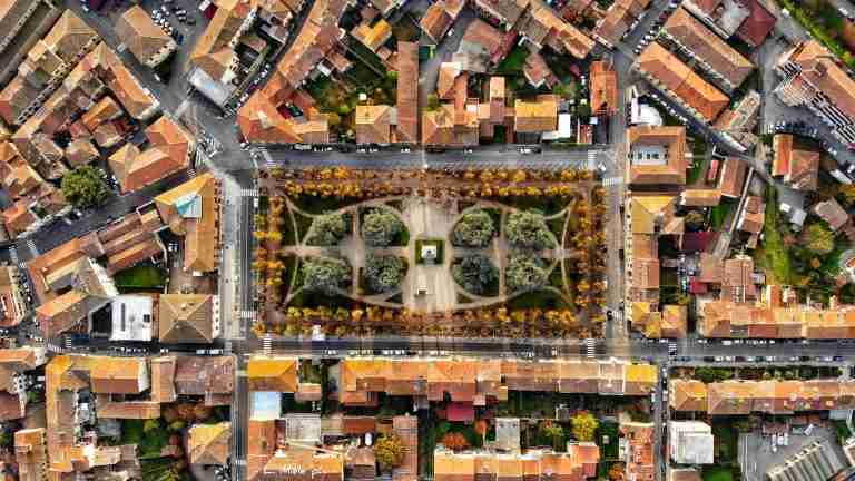 Vista di Borgo San Lorenzo dall'alto