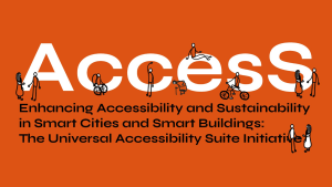 Illustrazione per il progetto AccesS che applica la ricerca in ambito tecnologico per migliorare l'accessibilità delle città europee