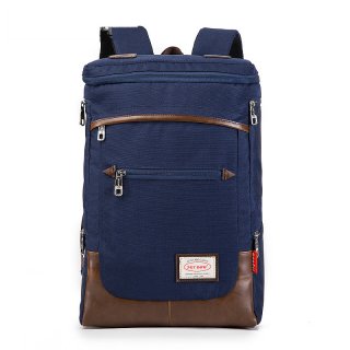 New Fashion Canvas Solid Zipper High Quality Travel Bag Men BackPack 5375