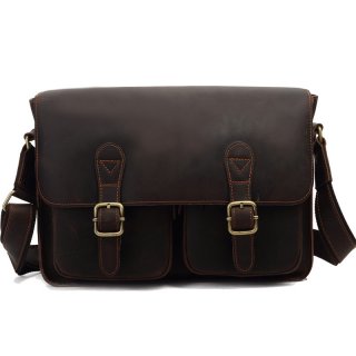 High Quality Vintage Genuine Leather Business Handbag Messenger Bag Men Briefcase