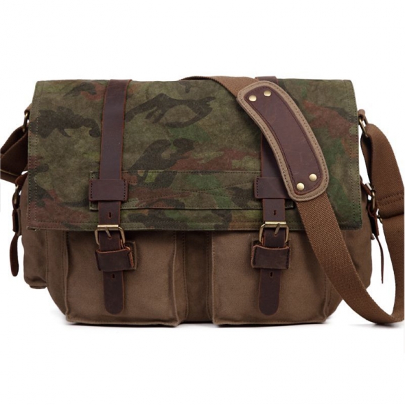 New Canvas Camouflage Messenger Bag Crossbody Bags Travel Bag Men Climbing Bags 1338