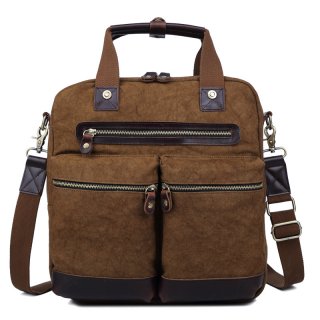 New Business Men Messenger Bags Canvas Crossbody Bag Male Briefcases 8638