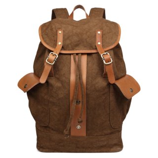 Hot New Arrival Fashion School Bag Drawstring Canvas Bag Men Backpack 8603