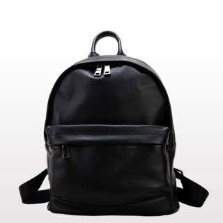 High Quality Women Backpacks Calfskin Leather Black