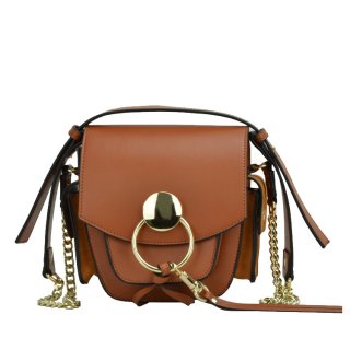 Classic Women Shoulder Bags Genuine Leather Brown Tassel Bags