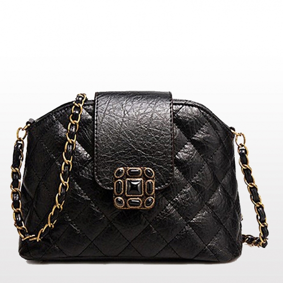 Luxury Calfskin Leather Shoulder Bags Folding Handbag