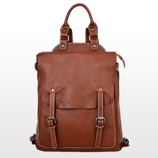 Retro Style Women's Backpack Bags Calfskin Leather