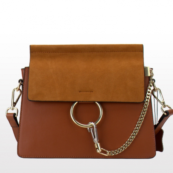 Simple Calfskin Leather Shoulder Bag For Ladies