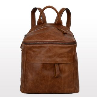 Brown/Coffee Calfskin Leather Women Backpacks Bags