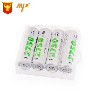 Low self - discharge Rechargeable Battery AA 2750mah 1.2v NI-MH