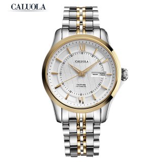 Caluola Business Men Watch Automatic Fashion Day-Date Casual Watch CA1157MM