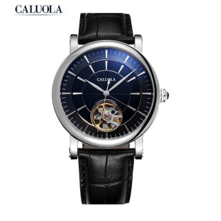Caluola Automatic Watch Men Watch Hollow Tourbillon Vintage Watch CA1128M
