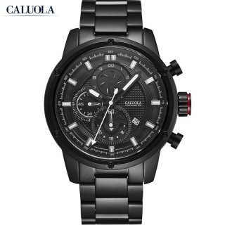 Caluola Men Watch Quartz Sport Chronograph Watch Date Luminous Fashion CA1162G1