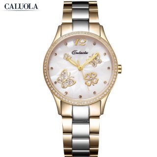 Caluola Quartz Watch For Women Fashion Watch Diamond Luminous CA1167L