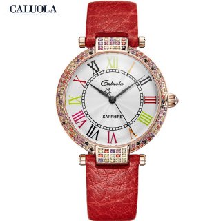 Caluola Quartz Watch Diamond Fashion Watch Elegant Women Watch CA1192