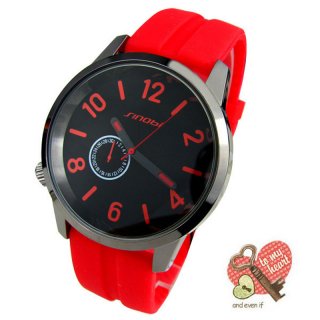 SINOBI Men Watches Sport Quartz Watch Candy Color Gift Watch Silicone Rubber