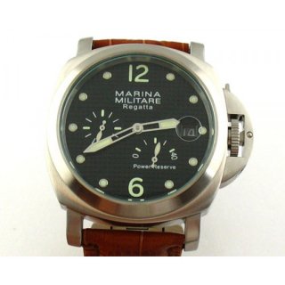 Parnis Marina Militare 44mm Power Reserve Automatic Watch Date Luminous