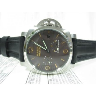 Parnis Marina Militare 44mm Brown Dial Steel Case Power Reserve Auto Watch Date