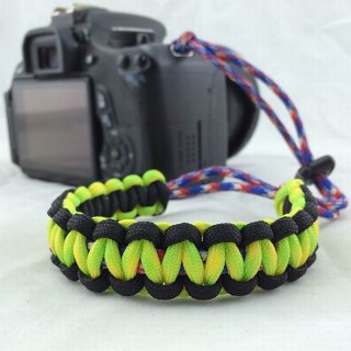 Paracord Wristband Camera Hanging Rope Hiking Rescue Use Hand Weave Camera Strap