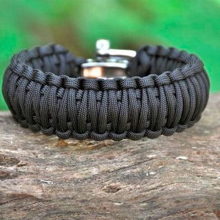 EK 7 Feet Paracord Bracelet Survival Wristband Stainless Steel Buckle Outdoor