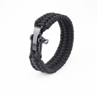 Outdoor Survival Bracelet 7 Feet Paracord Wristband With Adjustable Steel Buckle