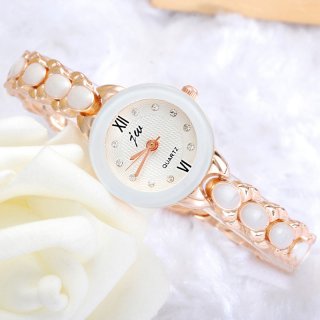 Fashion Bracelet Watch With White Dial Quartz Diamond Women Watch 68753