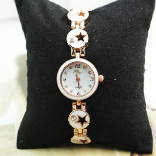 Casual Women Watch With White Dial Quartz Pentagram Diamond Bracelet Watch 65567