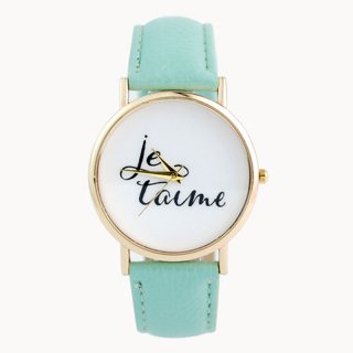 Casual Women Watch With White Dial Simple English Word Quartz Watch 67349