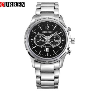 CURREN Business Men Watch With Quartz Date Full Steel Casual Watch 8045