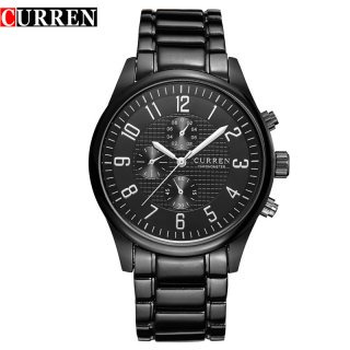 CURREN Business Watch With Quartz Arabic Numeral Markers Steel Men Watch 8046