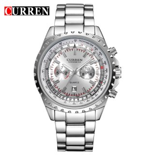 CURREN Business Quartz Watch With Date Steel Bracelet Men Watch 8053