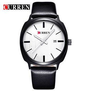 CURREN Business Quartz Watch With Date Stick Markers Men Watch 8212