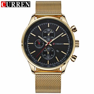 CURREN Business Men Watch With Date Quartz Steel Bracelet Watch 8227