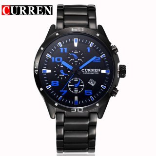 CURREN Fashion Watch With Date Steel Bracelet Quartz Men Watch 8021