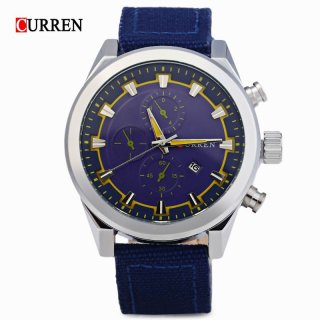 CURREN Men Watch With Quartz Date Leather Strap Fashion Watch 8196