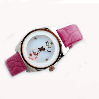 Fashion Watch With White Dial Diamond Quartz Leather Strap Women Watch 67033