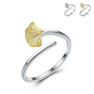 Fashion Simple Flabellum Ring 925 Sterling Silver Ring for Women E294