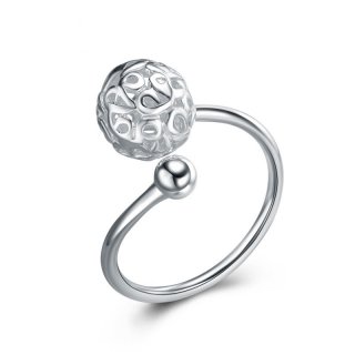 925 Sterling Silver Ring Simple Sircular Skleton Ring for Women E433
