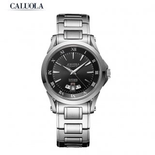 Caluola Fashion Quartz Watch with Date Men Watches Steel Sports CA1006GL