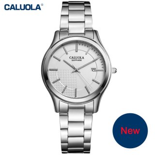 Caluola Business Watch Quartz Women Watch Luminous Date Simple Dress Watch CA1036 L