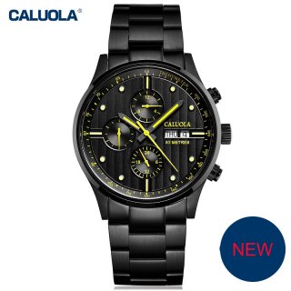Caluola Automatic Watch With Six Hands Day-Date Fashion Men Watch Calendar CA1094M