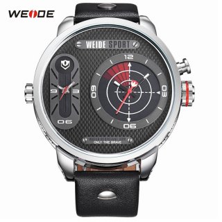 WEIDE High Quality Quartz Luxury Brand Leather Strap Waterproof Sport Wristwatches