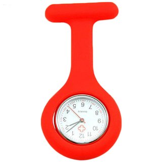 Colorful Medical Nurse Watch Silicone Rubber Brooch Watch