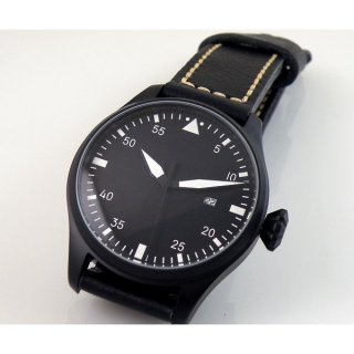 Parnis Big Polit Aviation Watch Black Dial Automatic Watch Luminous