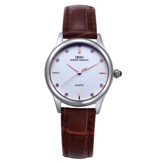 IBSO Fashion Couple Watches Leather Strap Quartz Watch for Lovers YYP3816