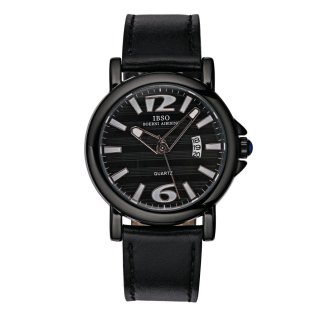 IBSO Good Quality Genuine Leather Waterproof Watch Calendar Date Wrist Watch YYP3932