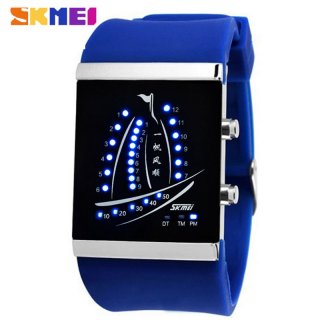 SKMEI Fashional Creative Lovers Electronic LED Silicone Digital Watch