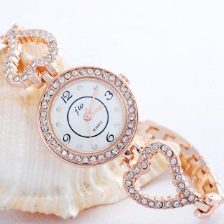 White/Golden Dial Diamonds Fashion Women Bracelet Watches