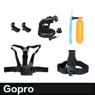 GoPro Hero4/3+ Action Camera Accessories Set headbrand chest strap uoyancy rod Sucker